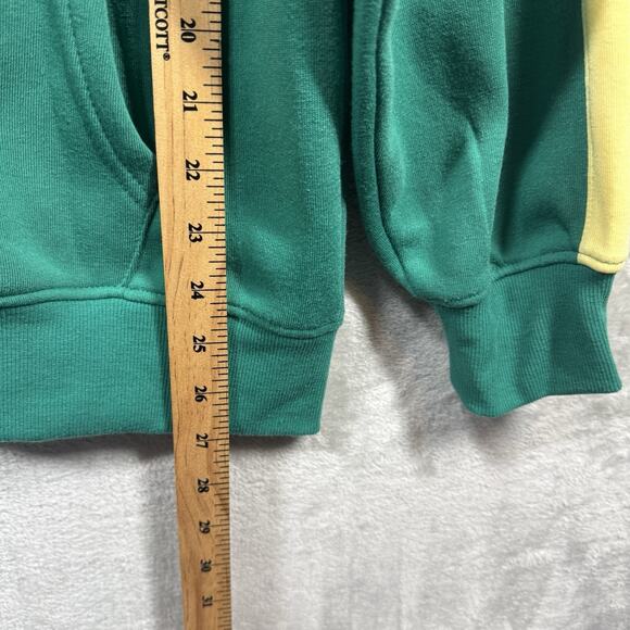 Peanuts Snoopy NEW Sweatshirt Hoodie Jacket Women Large Full Zip Green Football - Picture 8 of 10